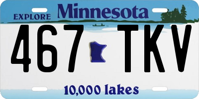 MN license plate 467TKV