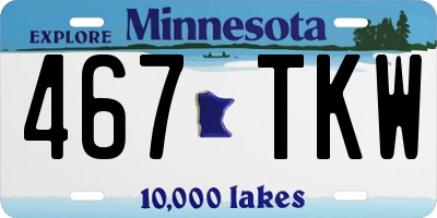 MN license plate 467TKW