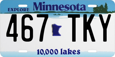 MN license plate 467TKY