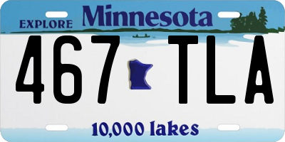 MN license plate 467TLA