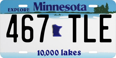 MN license plate 467TLE