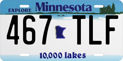 MN license plate 467TLF