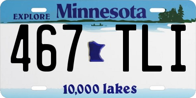 MN license plate 467TLI