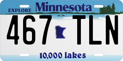 MN license plate 467TLN