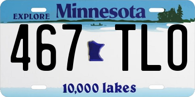 MN license plate 467TLO