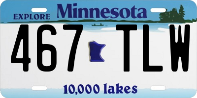 MN license plate 467TLW