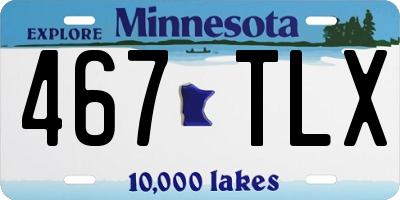 MN license plate 467TLX