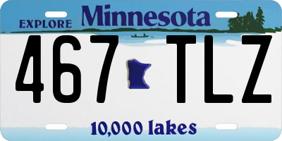 MN license plate 467TLZ