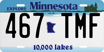 MN license plate 467TMF