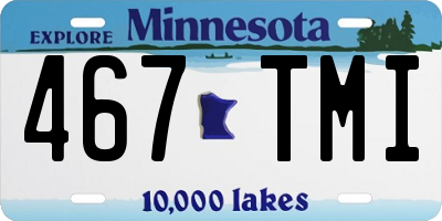 MN license plate 467TMI