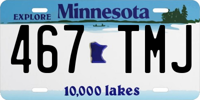 MN license plate 467TMJ