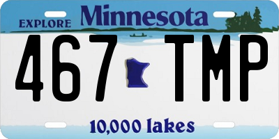 MN license plate 467TMP