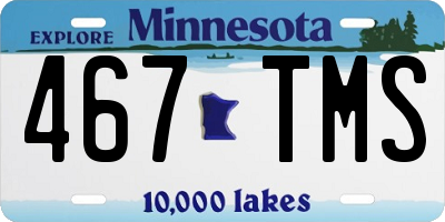 MN license plate 467TMS