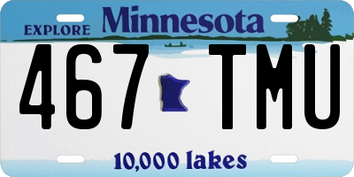 MN license plate 467TMU