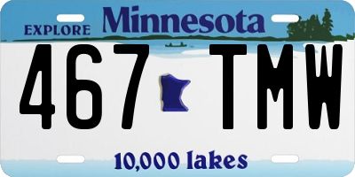 MN license plate 467TMW