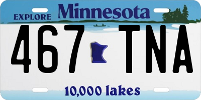 MN license plate 467TNA