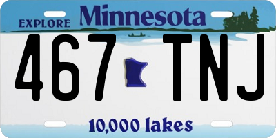 MN license plate 467TNJ