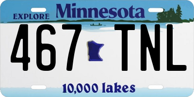 MN license plate 467TNL