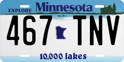MN license plate 467TNV