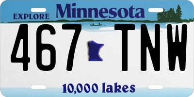 MN license plate 467TNW