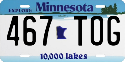 MN license plate 467TOG