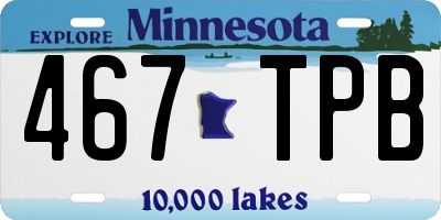 MN license plate 467TPB