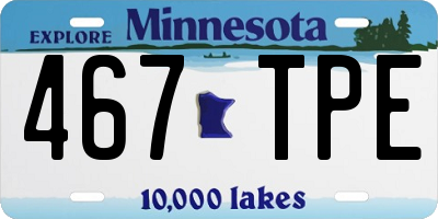 MN license plate 467TPE