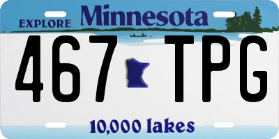 MN license plate 467TPG
