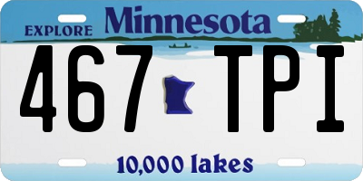 MN license plate 467TPI