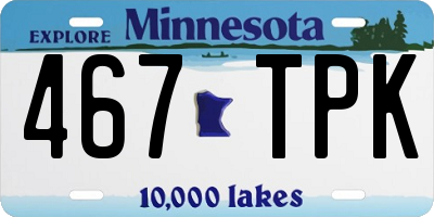 MN license plate 467TPK