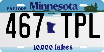 MN license plate 467TPL
