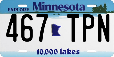 MN license plate 467TPN