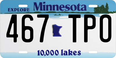 MN license plate 467TPO