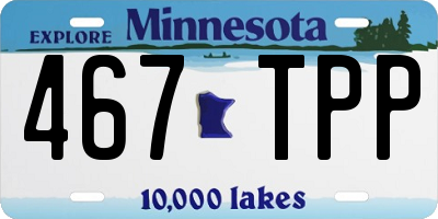 MN license plate 467TPP