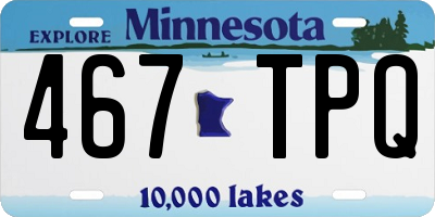 MN license plate 467TPQ