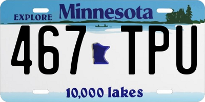 MN license plate 467TPU