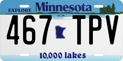 MN license plate 467TPV