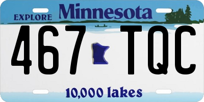 MN license plate 467TQC