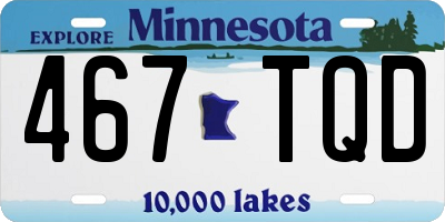 MN license plate 467TQD