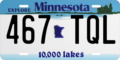 MN license plate 467TQL