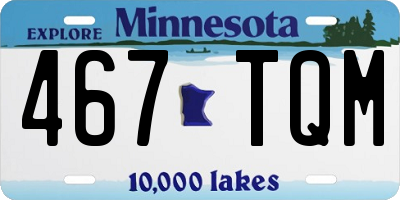 MN license plate 467TQM