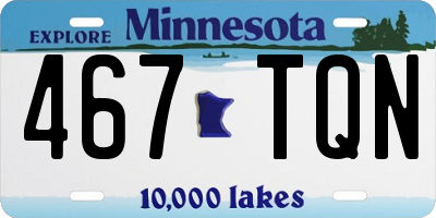 MN license plate 467TQN