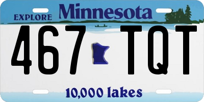 MN license plate 467TQT