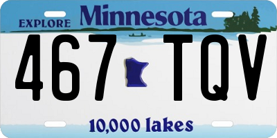 MN license plate 467TQV