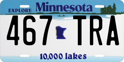 MN license plate 467TRA