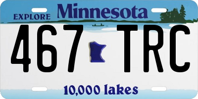 MN license plate 467TRC