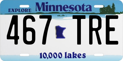 MN license plate 467TRE