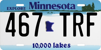 MN license plate 467TRF
