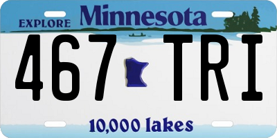 MN license plate 467TRI