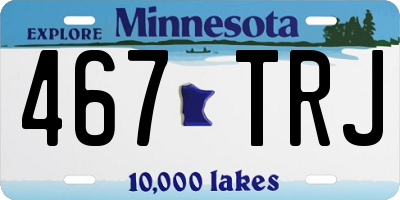 MN license plate 467TRJ